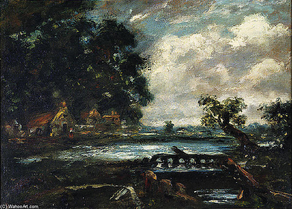 Study For The Leaping Horse (view On The Stour) — Джон Констабл