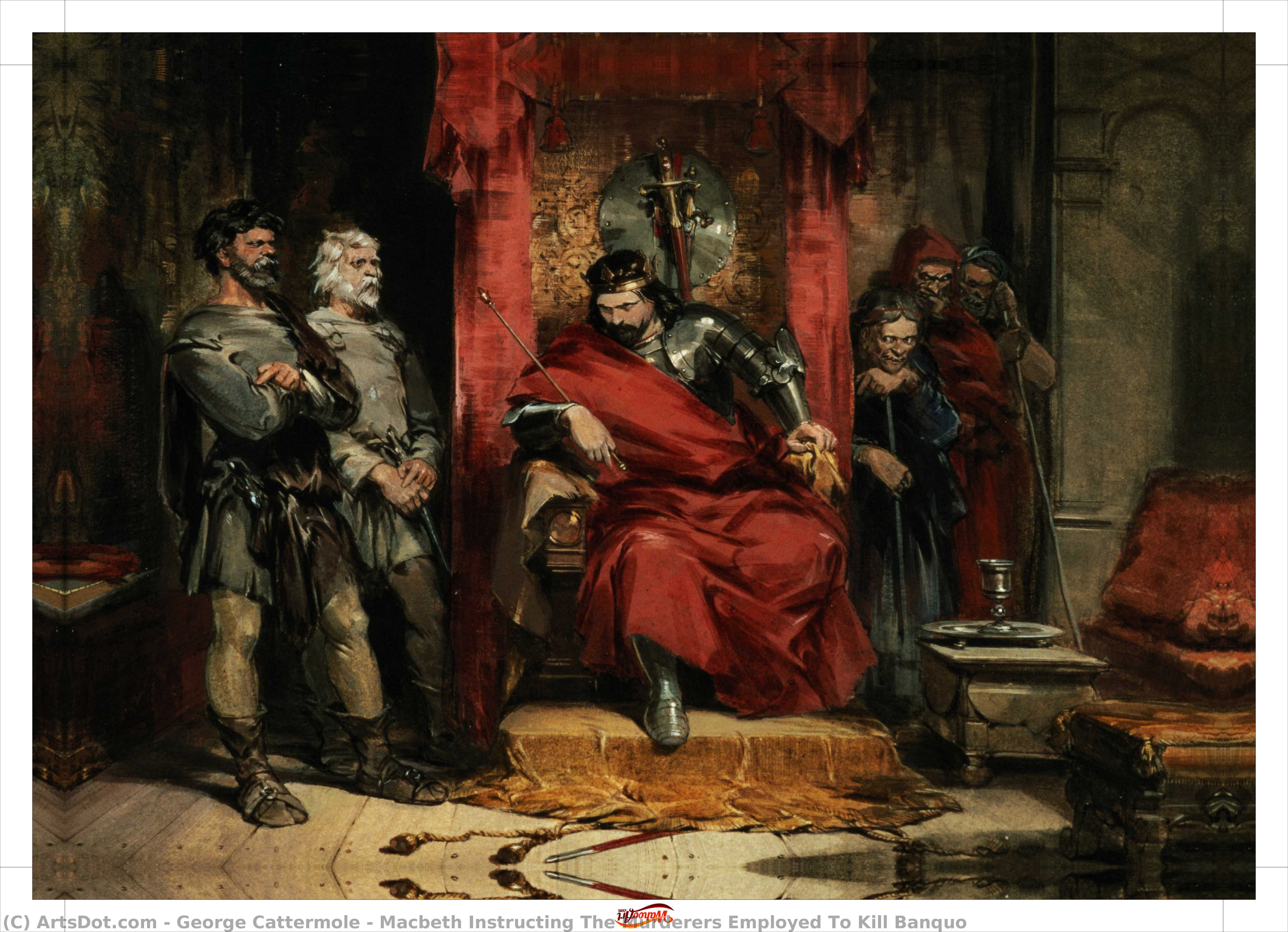 Macbeth Instructing The Murderers Employed To Kill Banquo — George Cattermole
