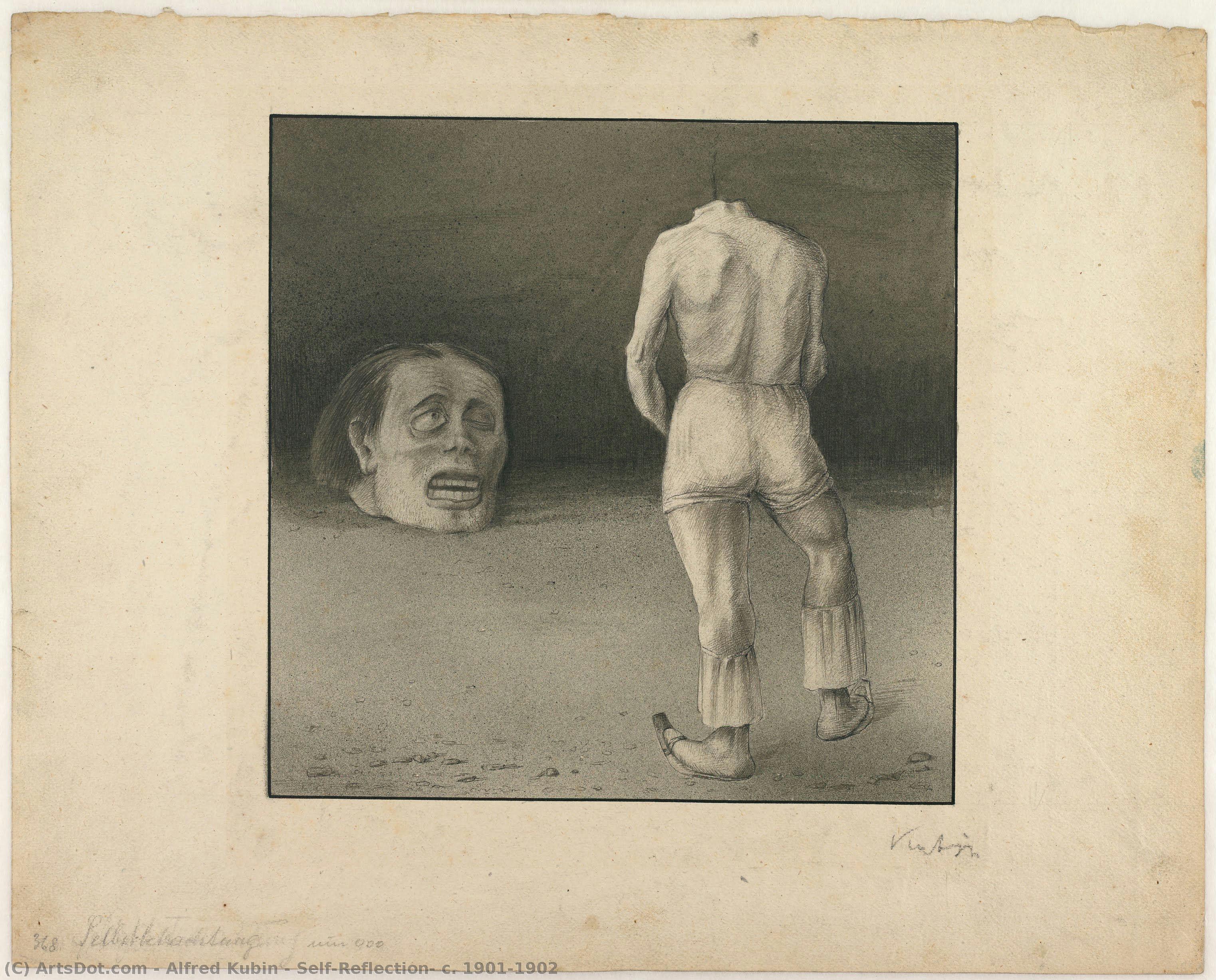 Self-reflection, C. 1901-1902 — Alfred Kubin