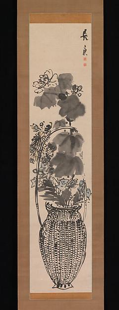 Autumn Flowers In A Bamboo Basket — Yosa Buson