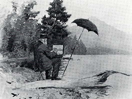William Trost Richards At Lake Placid, 1904, (painting) — Anna Richards Brewster