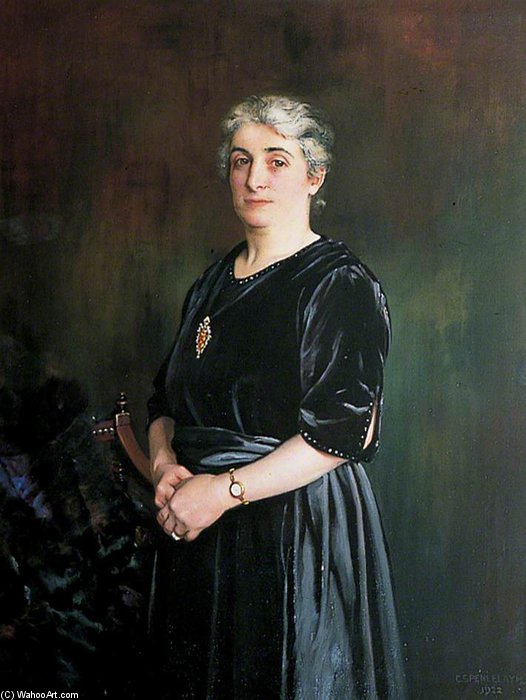 Mrs Price, Wife Of Alderman Price, Mayor Of Rochester — Charles Spencelayh
