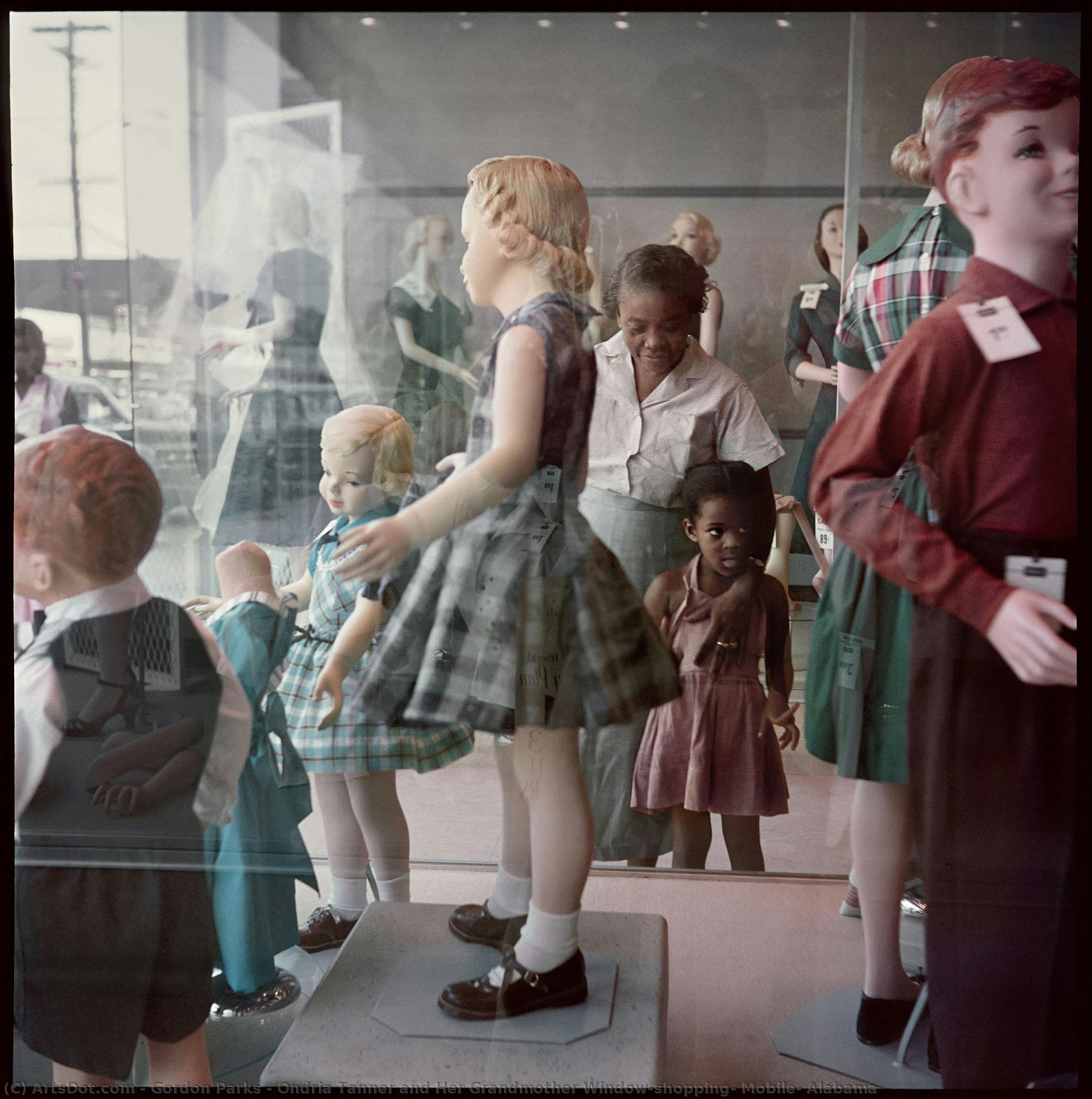 Ondria Tanner And Her Grandmother Window-shopping, Mobile, Alabama — Gordon Parks
