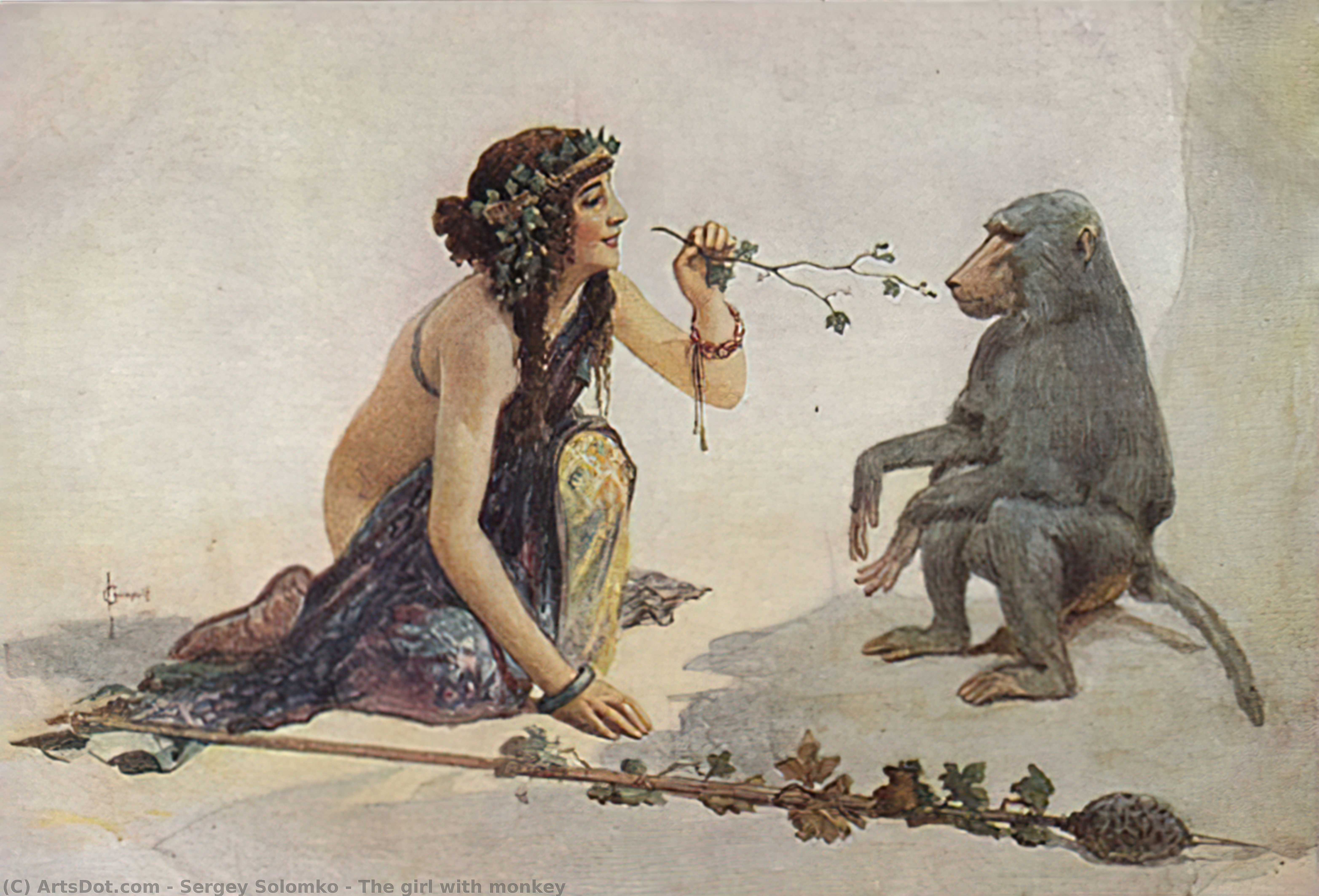 The Girl With Monkey — Sergey Solomko