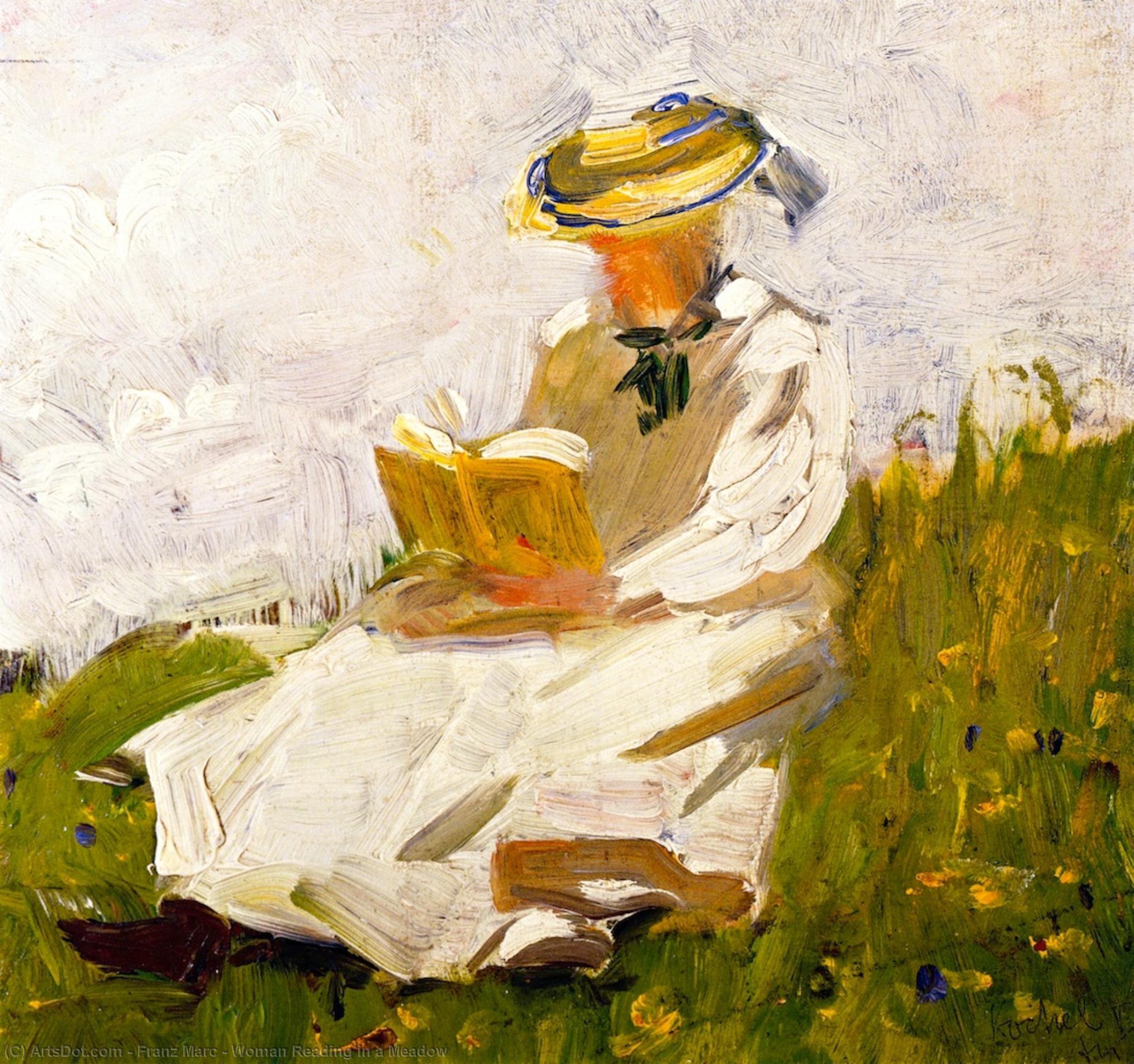 Woman Reading In A Meadow — Franz Marc