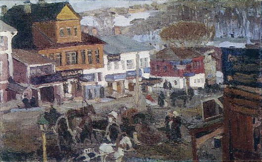 In The Monastery Tenements. Near Troitse-sergiyev — Konstantin Yuon