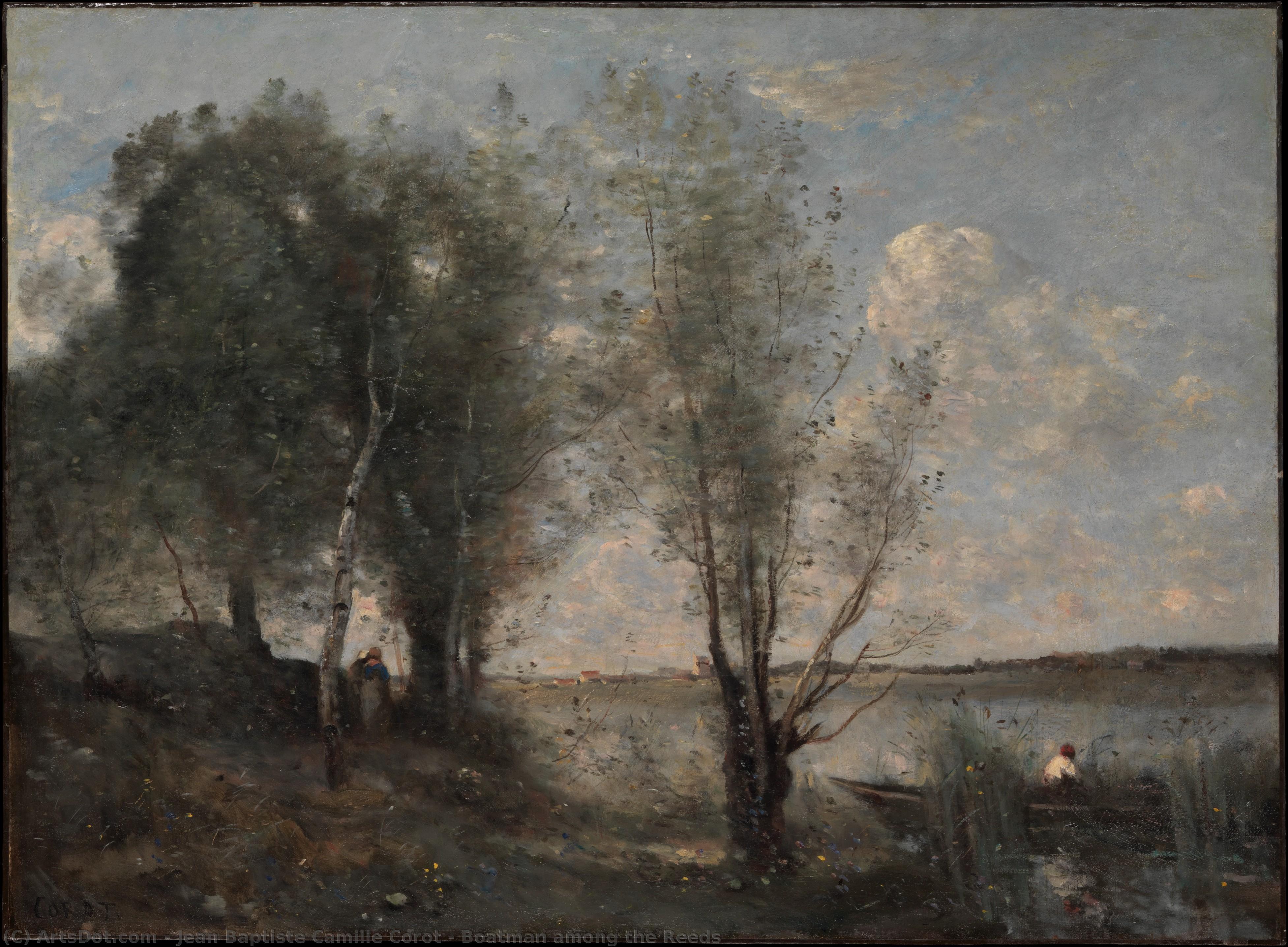 El Barquero Entre Juncos — Jean-baptiste-camille Corot