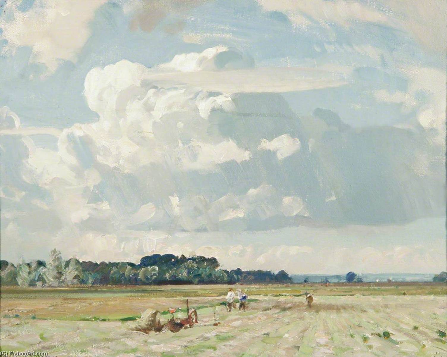 Hay Cutting On The Norfolk Marshes — Sir John Alfred Arnesby Brown