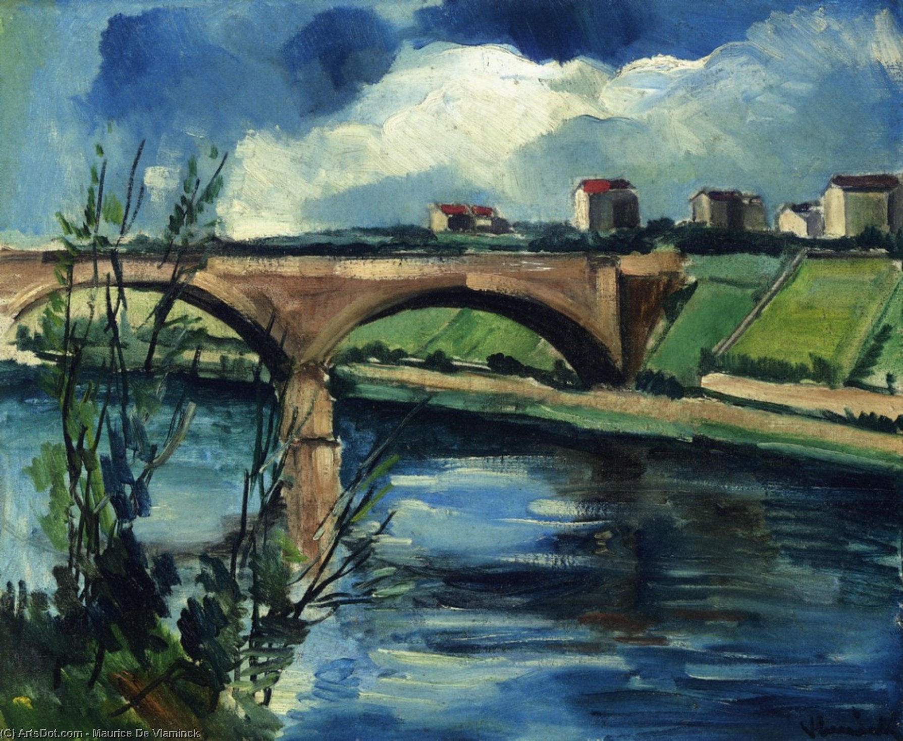 The Bridge At Chatou — モーリス・ド・ヴラマンカン