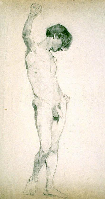(untitled) (study Of Standing Male Nude) — Kenyon Cox