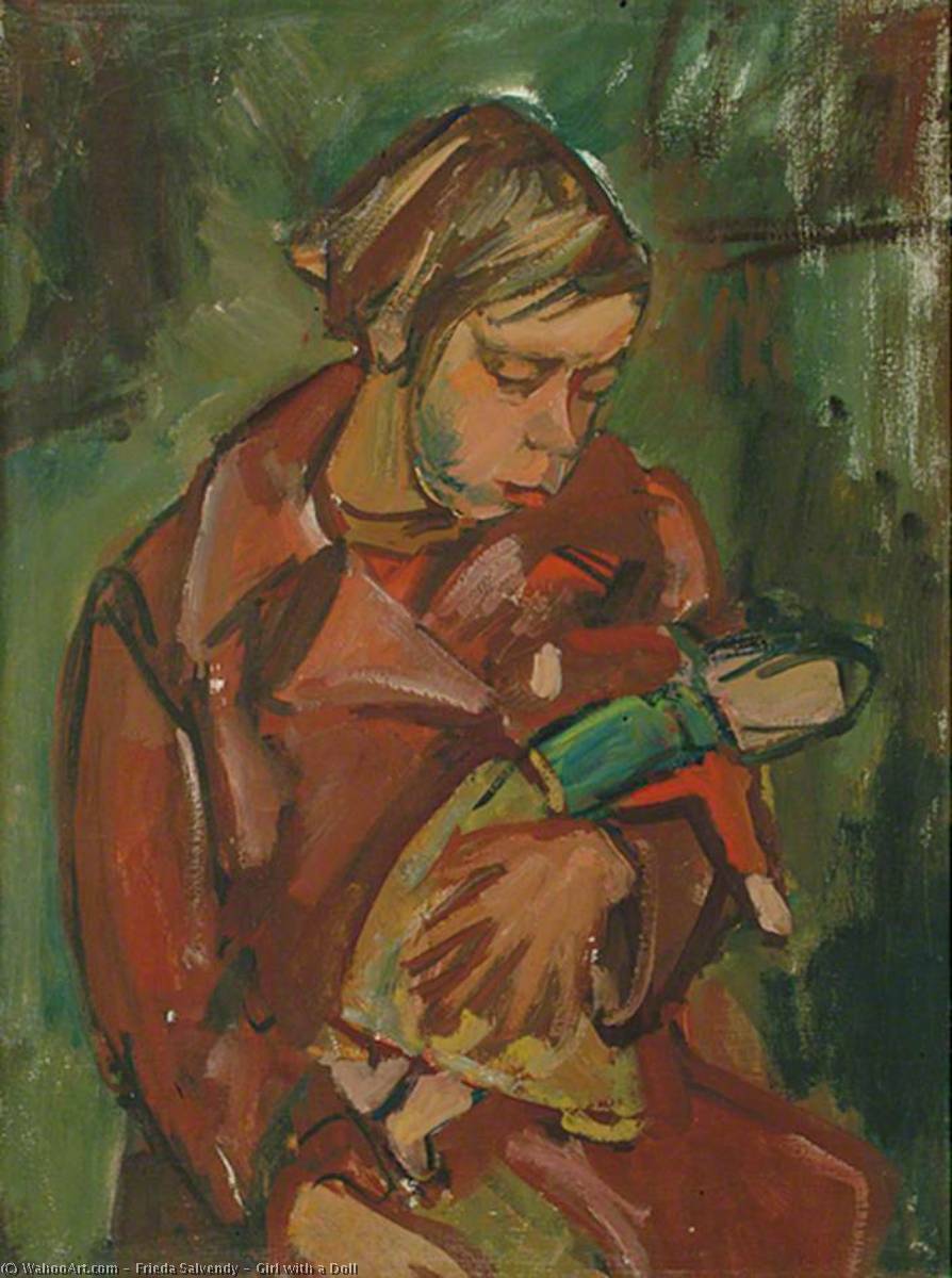 Girl With A Doll — Frieda Salvendy