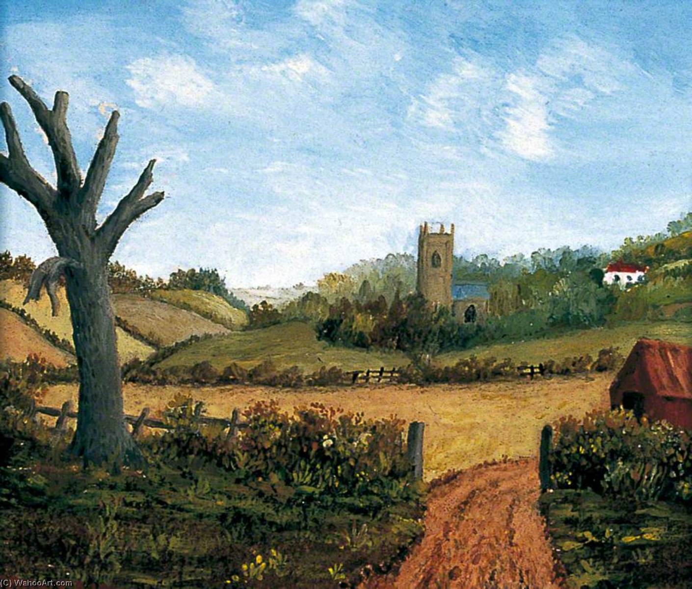 Landscape With Church — Joseph Baker Fountain
