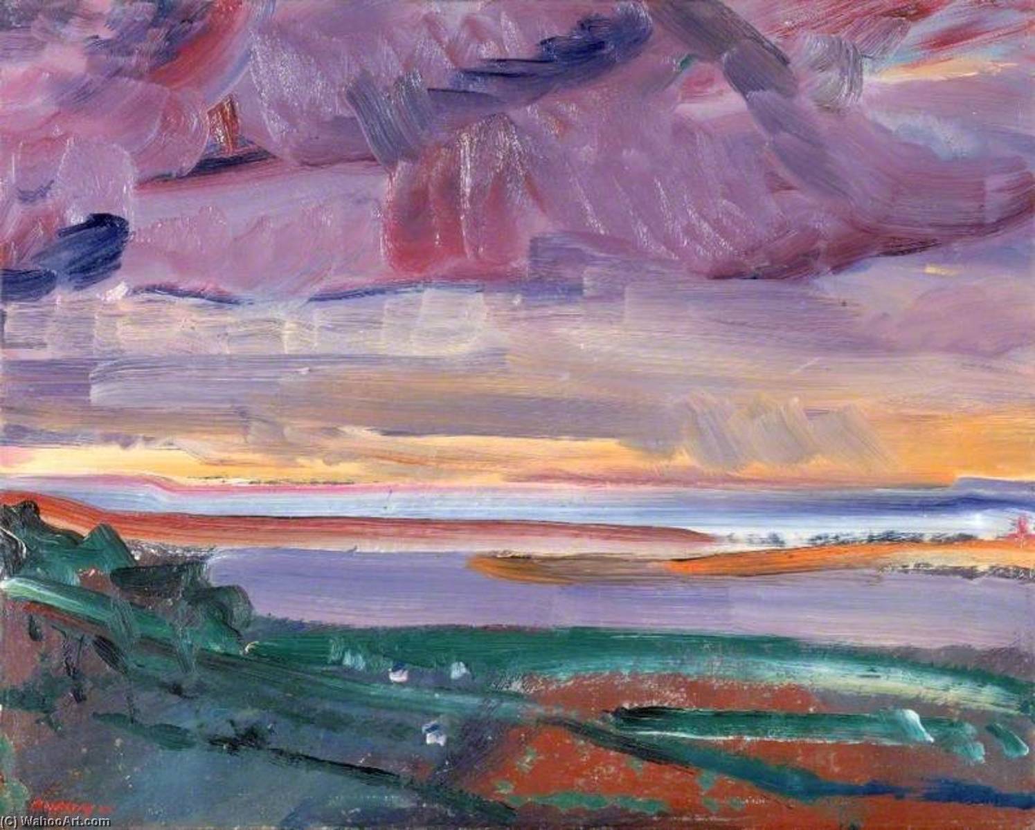 Sunset, The Bay, North Devon — Дэвид Бомберг