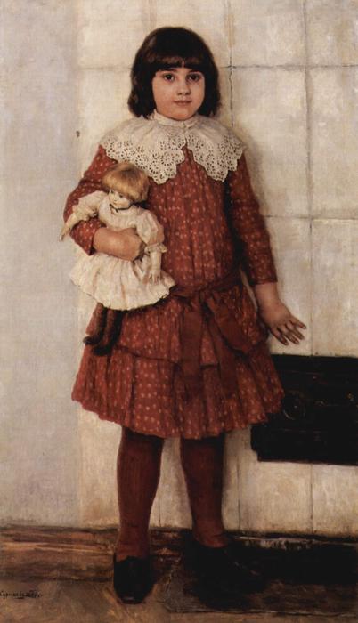 Portrait Of Olga Surikova, The Artist's Daughter — Vasily Ivanovich Surikov