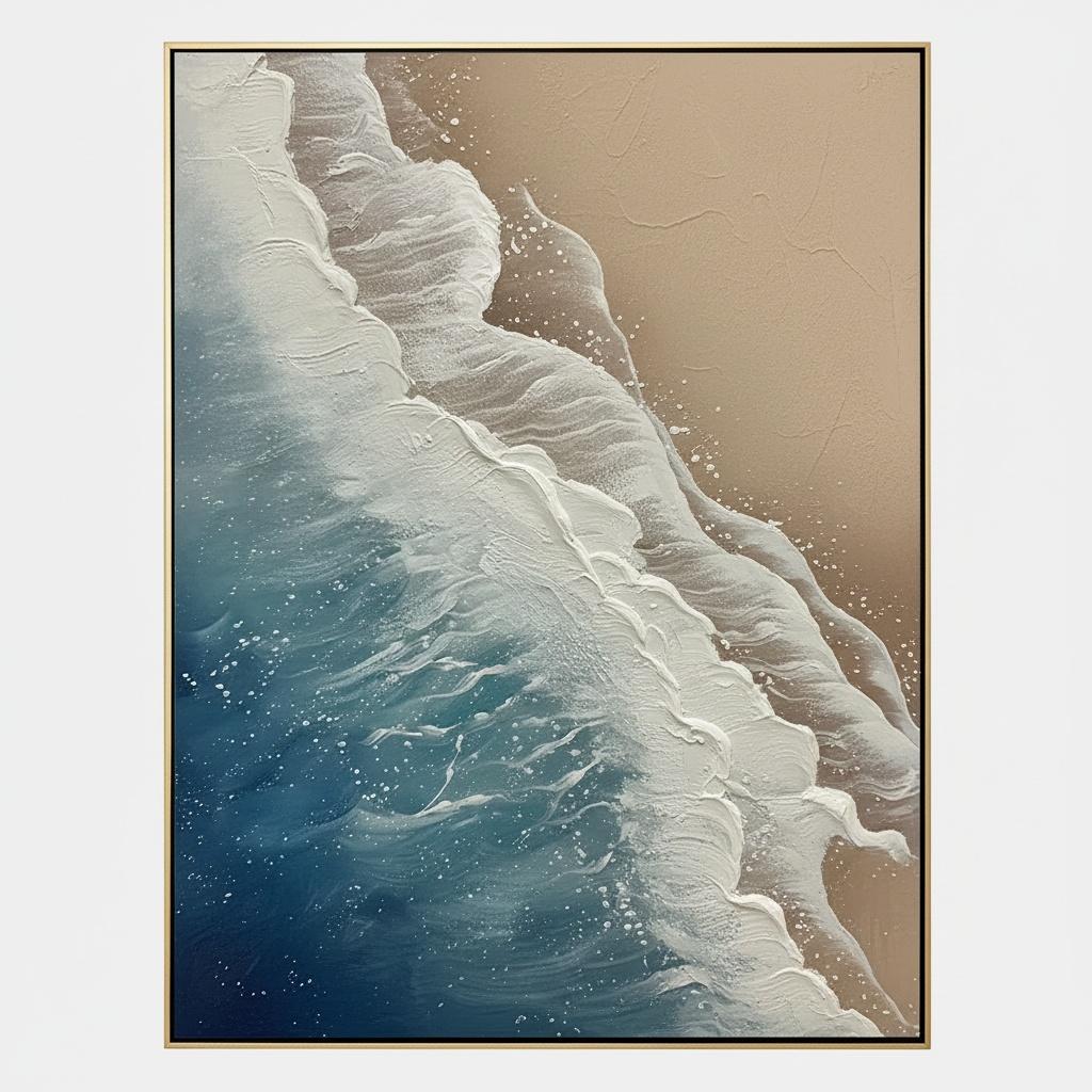 Ephemeral Tides Of Sand And Sea: A Singular Study In Textured Motion — Christian Noiret