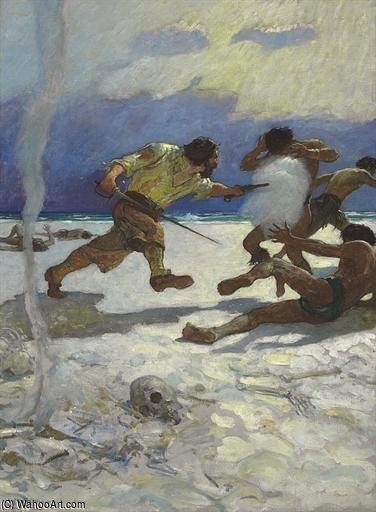 And No Sooner Had He The Arms In His Hands But, As If They Had Put New Vigor Into Him, He Flew Upon His Murderers Like A Fury — N.c. Wyeth