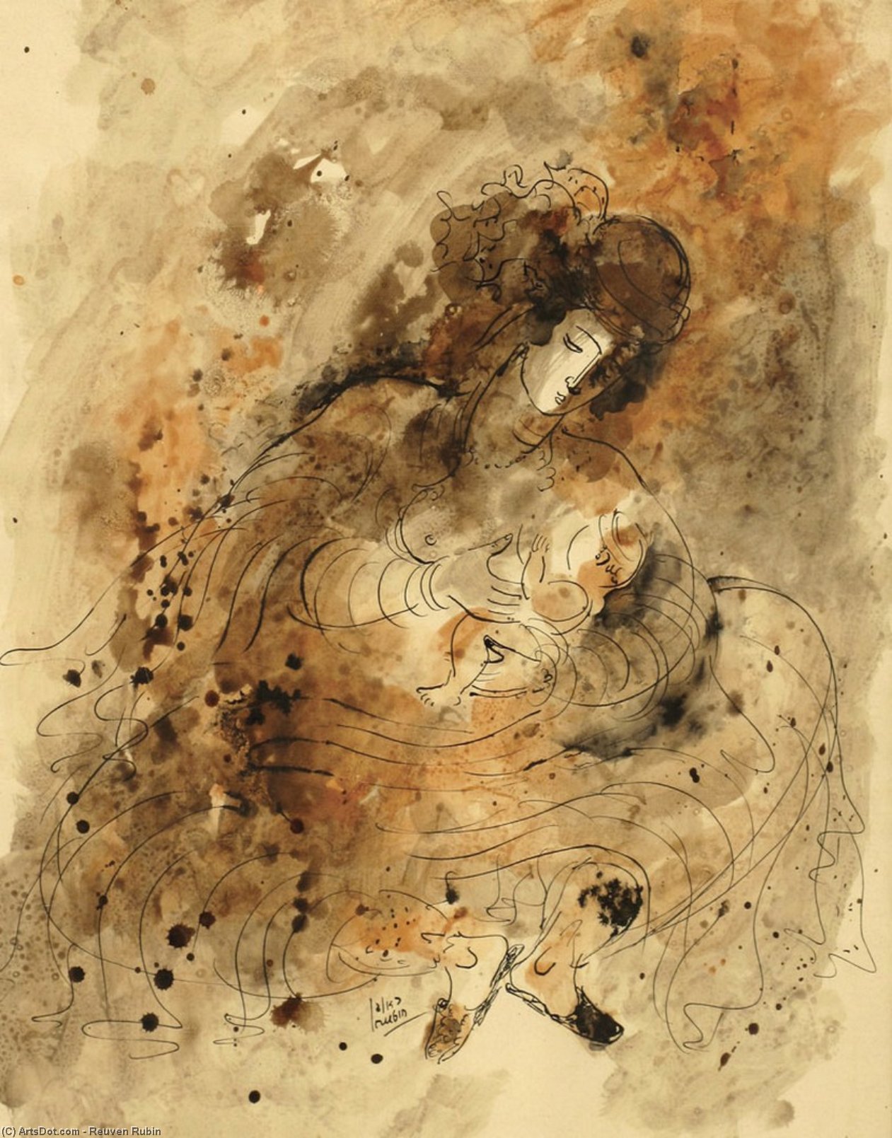 Mother And Son — Reuven Rubin