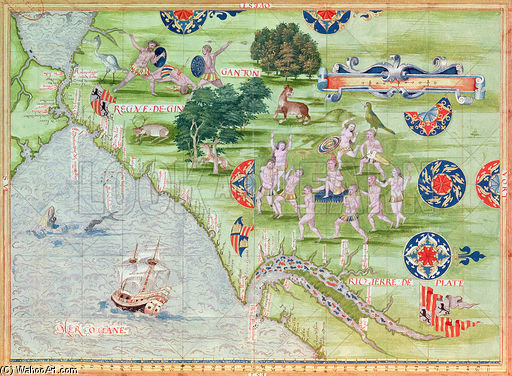 Map Of Florida And The Caribbean — Guillaume Le Testu