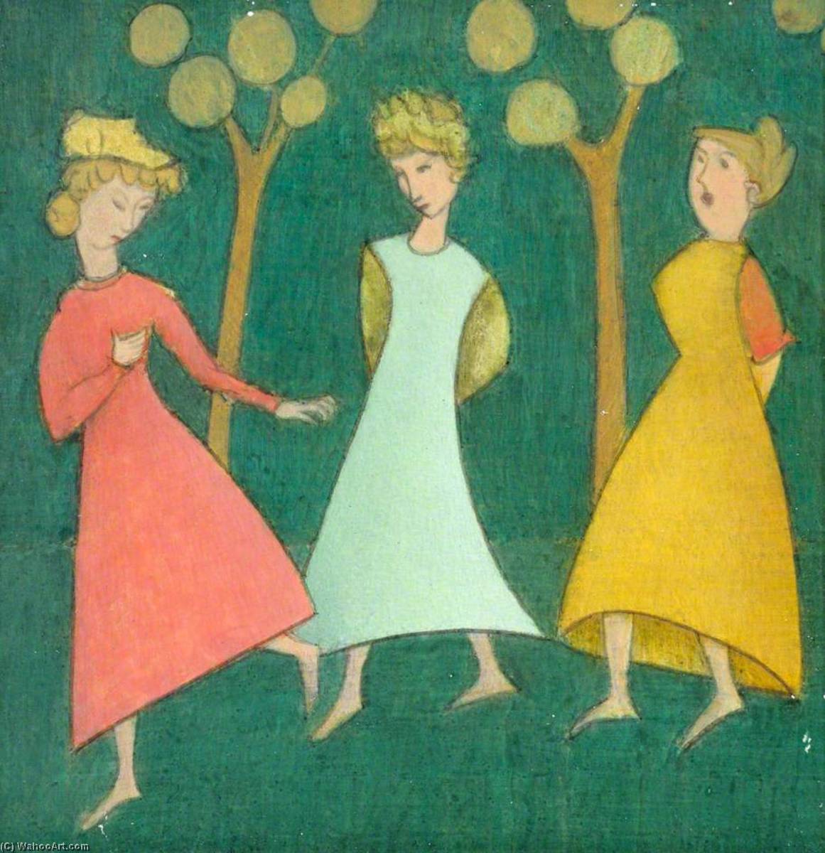 Three Girls In A Forest — John Downton