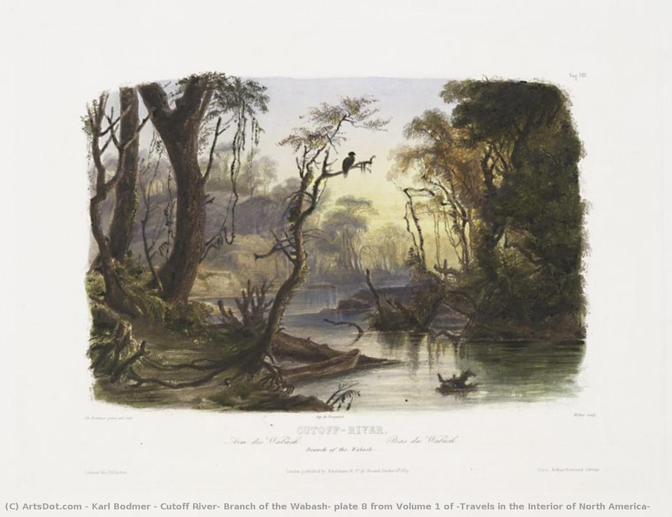 Cutoff River, Branch Of The Wabash, Plate 8 From Volume 1 Of 'travels In The Interior Of North America' — Karl Bodmer