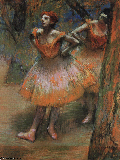 Two Dancers, Pastel On Paper, The Art Institute — Hilaire-germain-edgar Degas