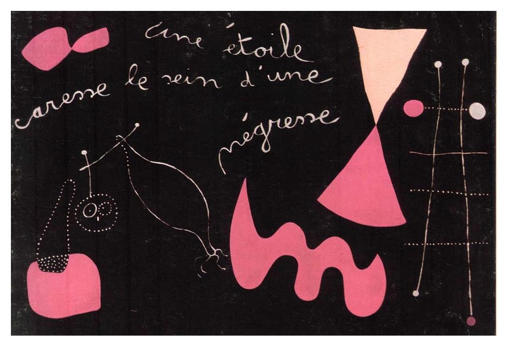 A Star Caresses The Breasts Of A Negro Woman — Joan Miró