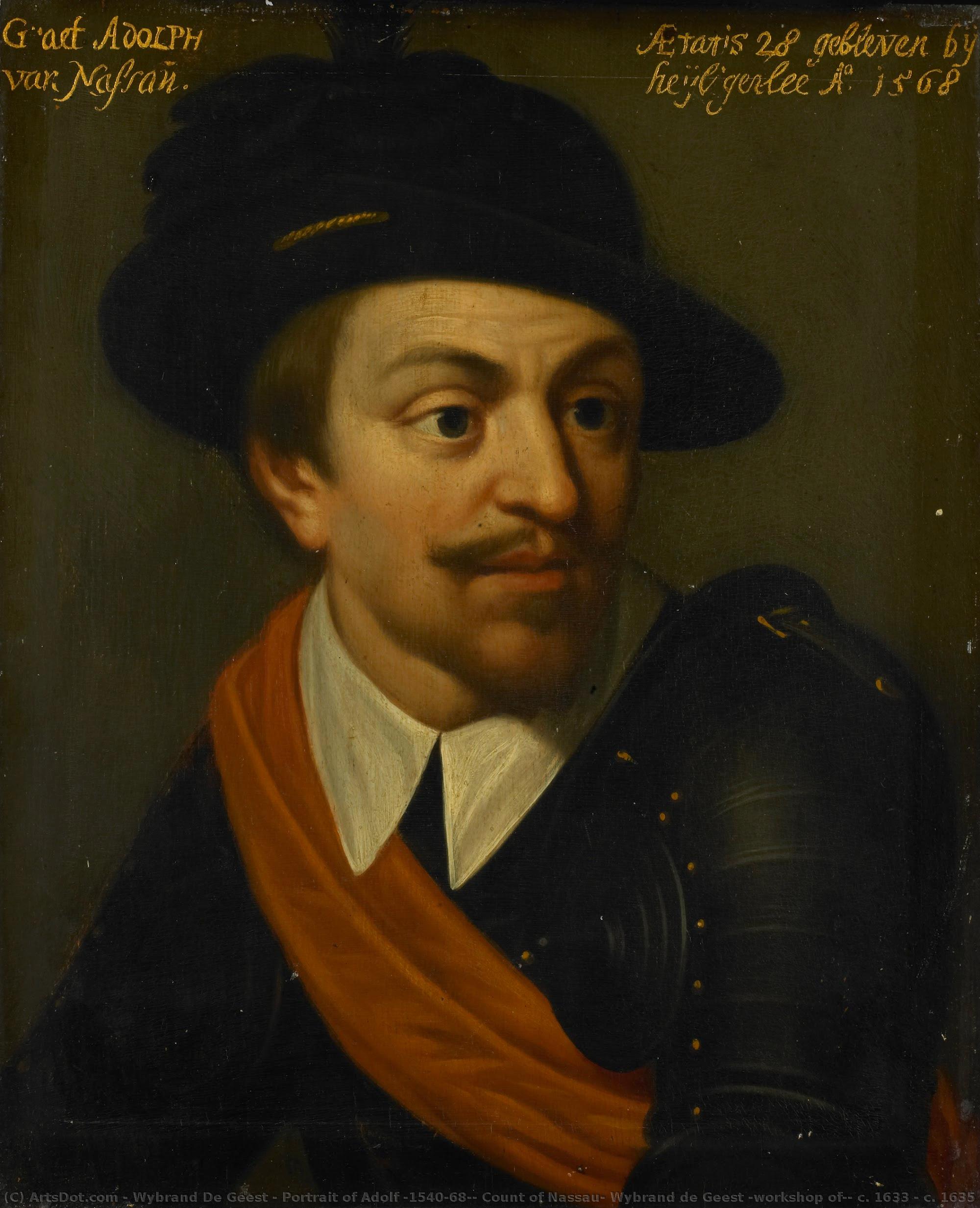 Portrait Of Adolf (1540-68), Count Of Nassau, Wybrand De Geest (workshop Of), C. 1633 - C. 1635 — Wybrand Simonsz. De Geest