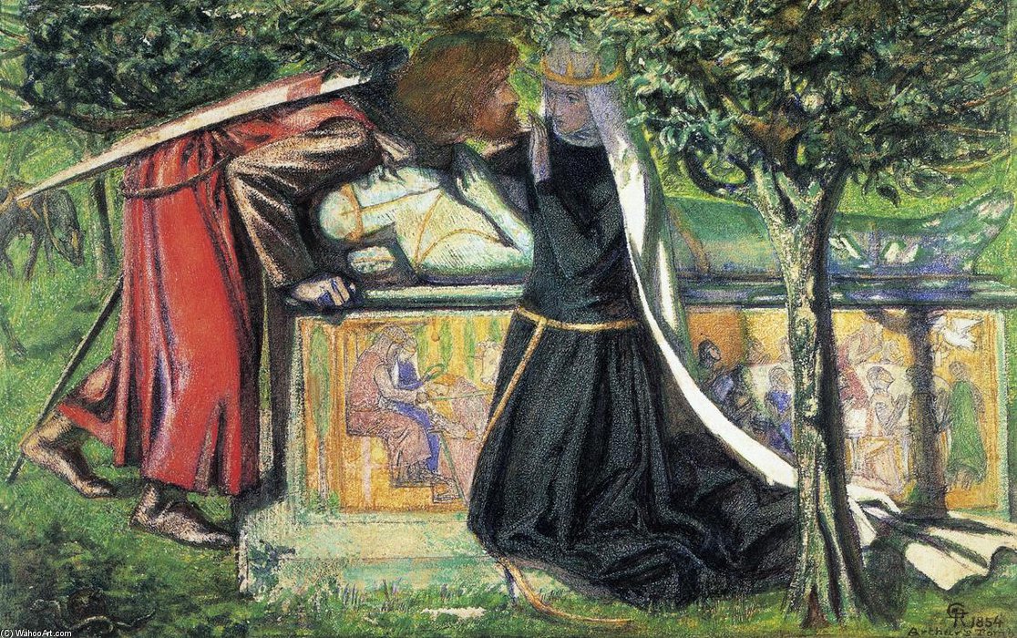 Arthur S Tomb The Last Meeting Of Lancelot And Guinevere — Данте Габријел Росети
