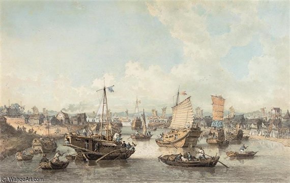 Lord Macartney's Embassy Entering The Hwang-ho River — William Bill Alexander