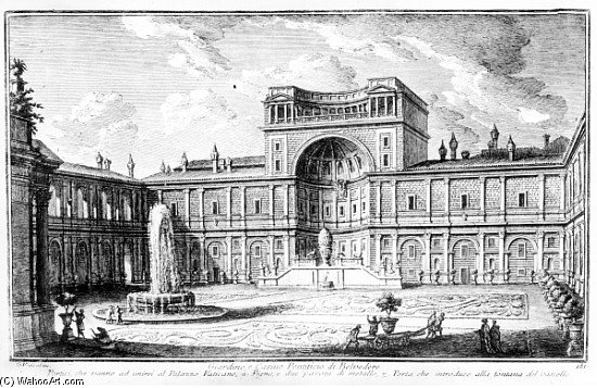 The Belvedere Court In The Vatican Rome — George Vertue