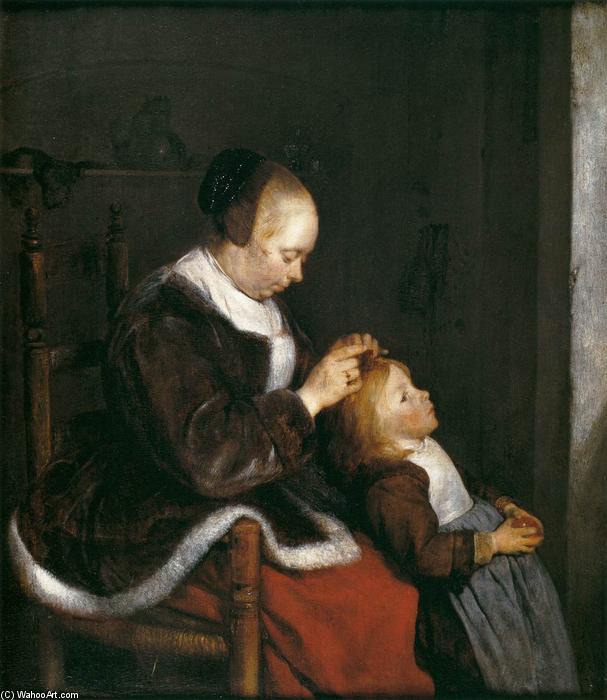 Mother Combing The Hair Of Her Child — Gerard Ter Borch