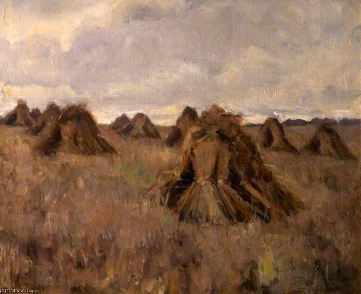 Stooks In A Field — Margaret L. R Tudor