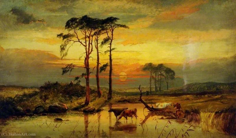 Sunset With Cattle — George Shalders