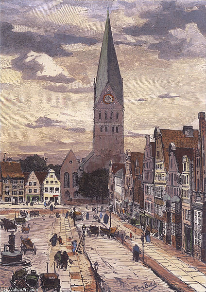 Blick Nach Osten Zum Turm Der St. Johanniskirche — Hans Von Bartels