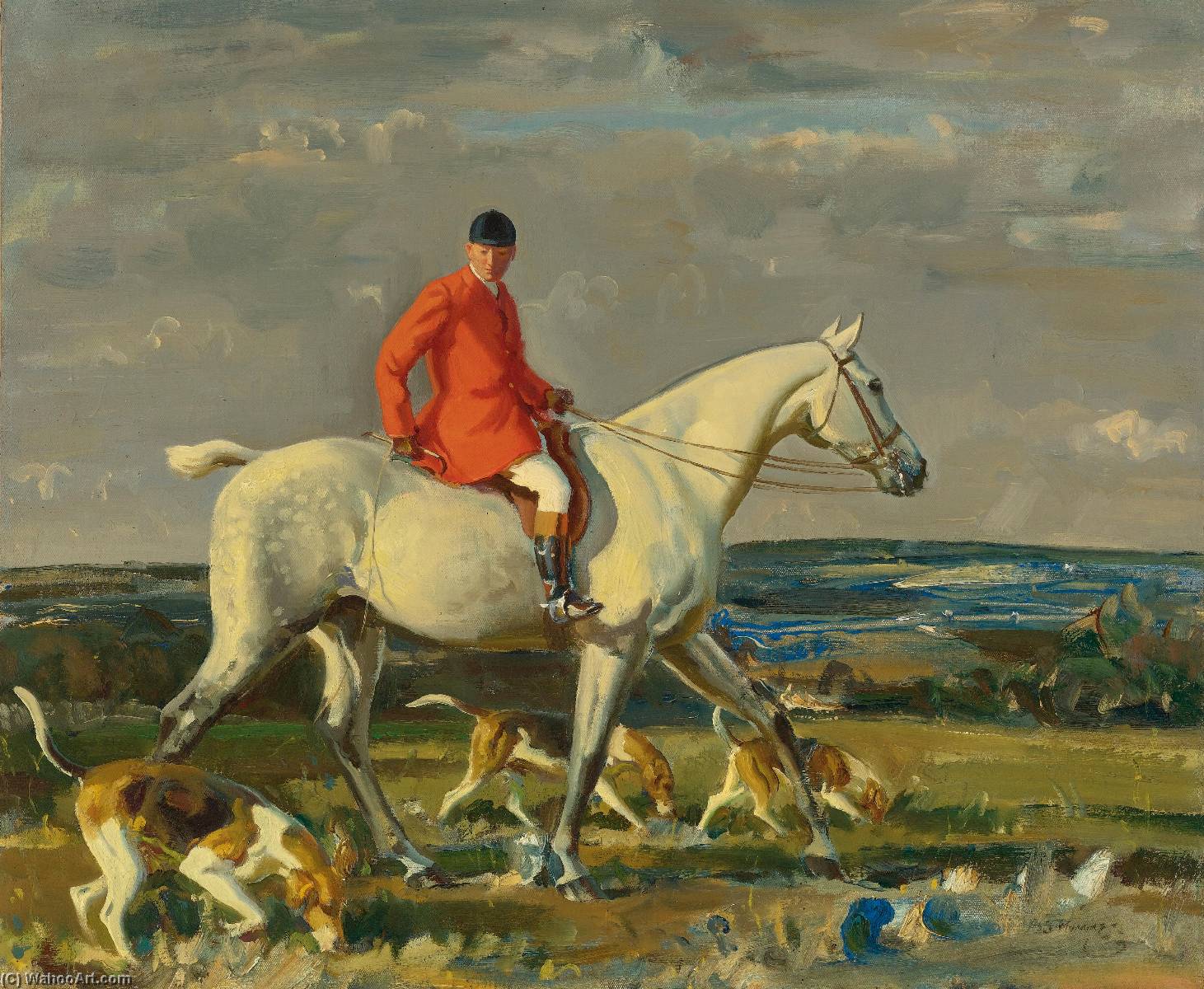 Whipper On A Grey Hunter — Sir Alfred James Munnings