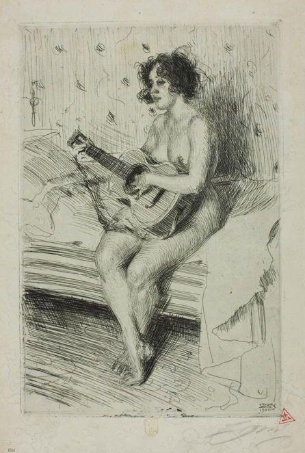 The Guitar Player — Anders Leonard Zorn