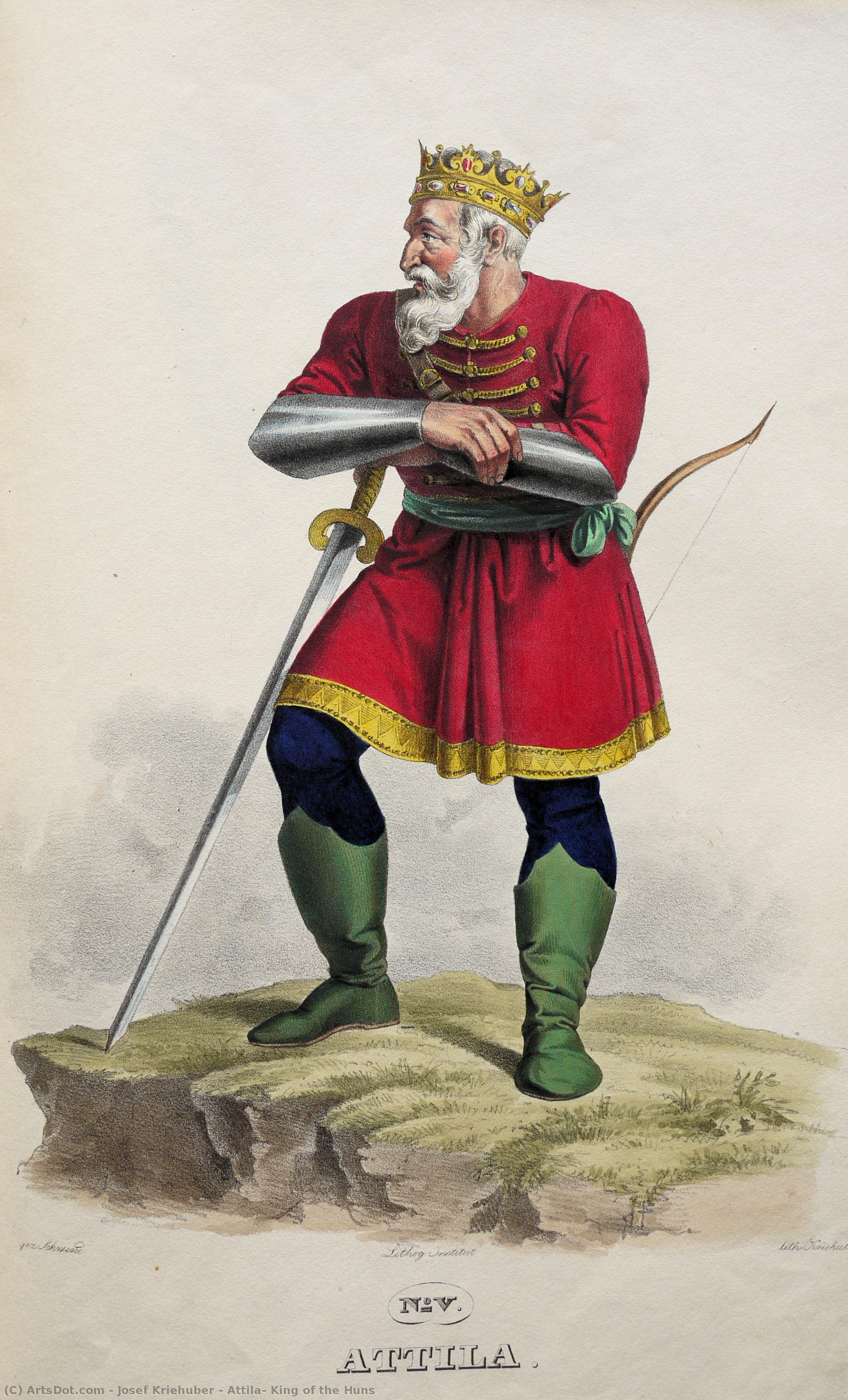 Attila, King Of The Huns — Josef Kriehuber