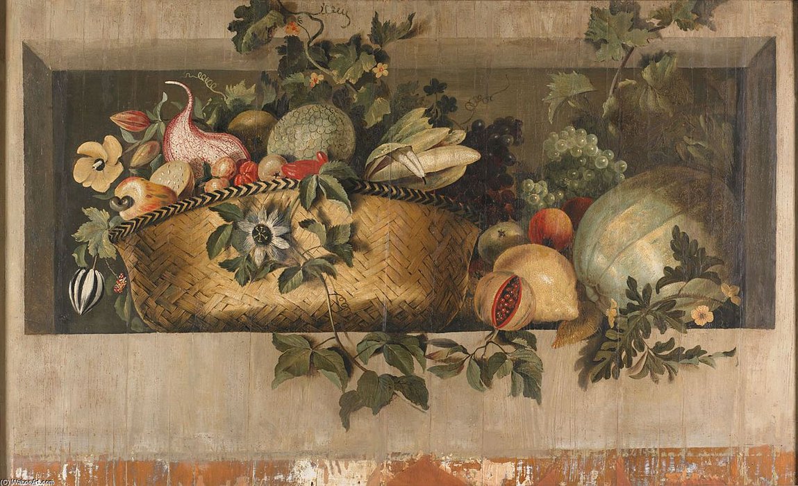 Still Life With A Basket Of Fruit In A Niche — Jacob Van Campen