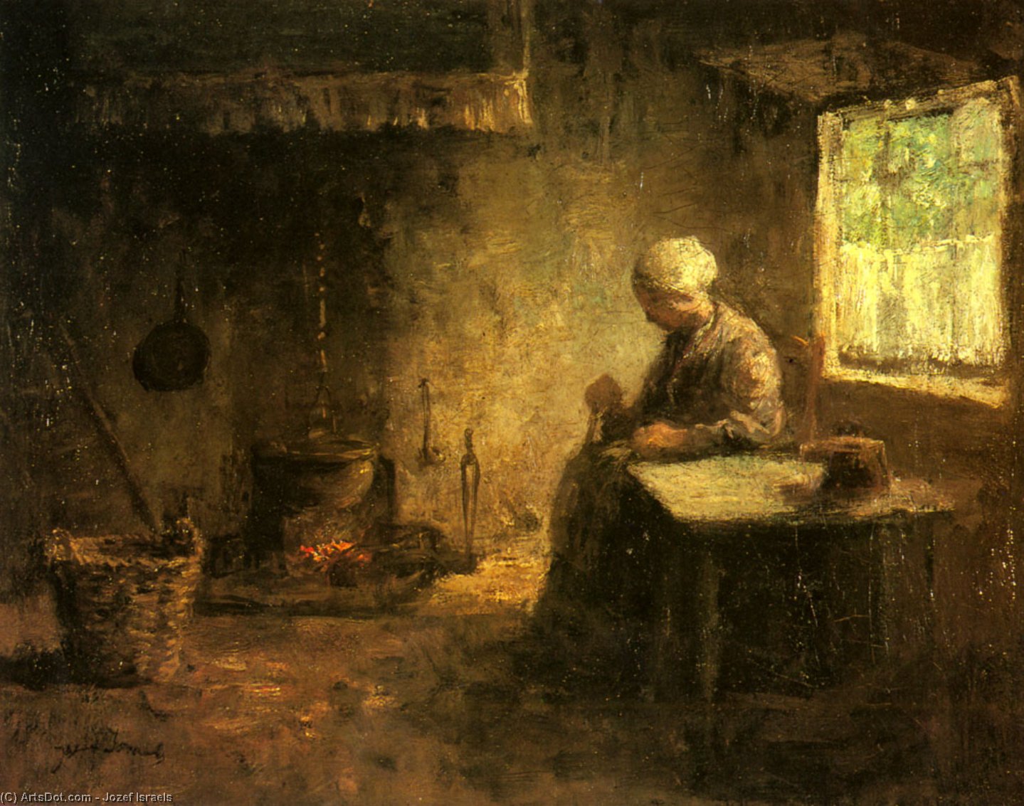Peasant Woman By A Hearth — Jozef Israëls