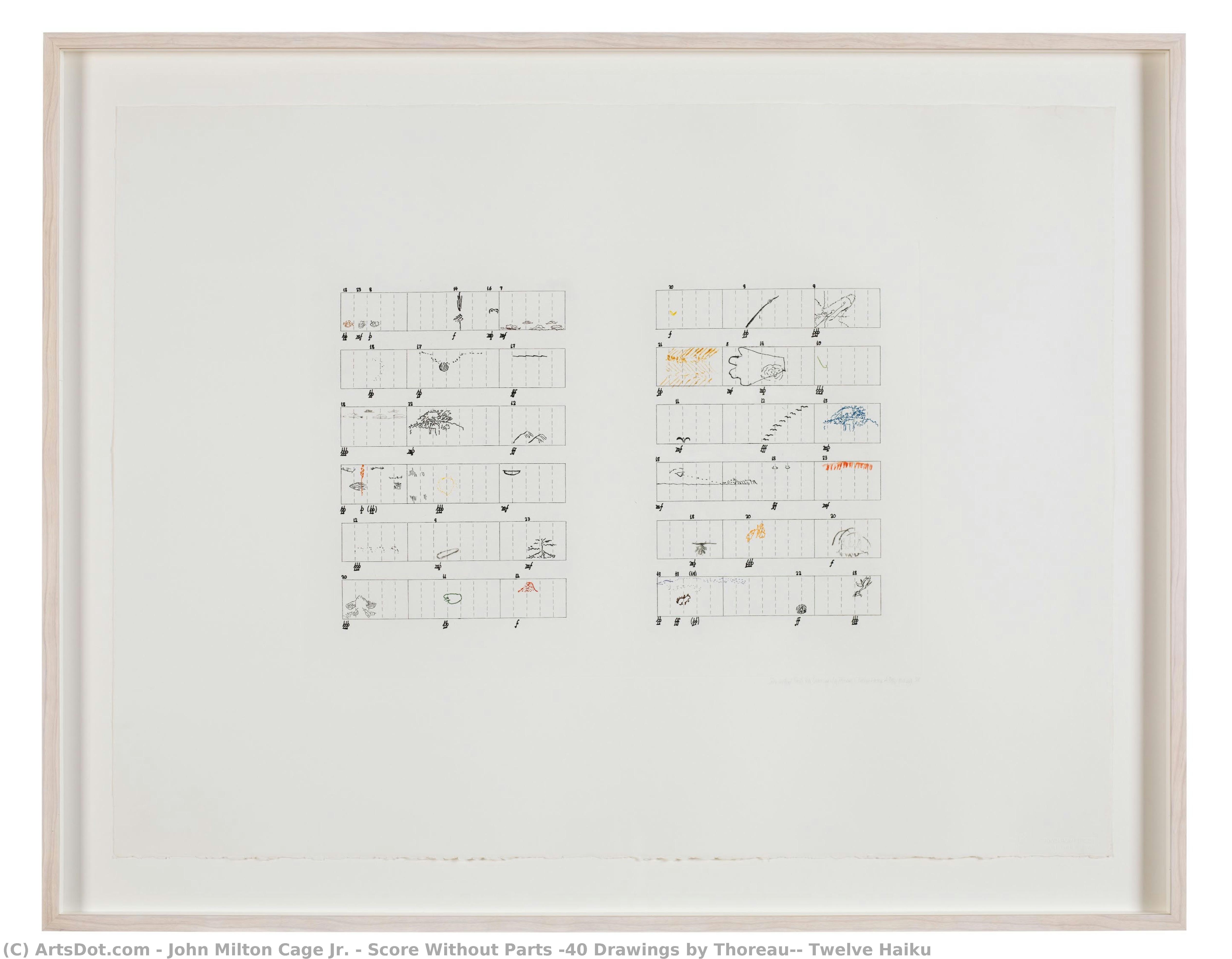 Score Without Parts (40 Drawings By Thoreau): Twelve Haiku — John Milton Cage Jr.