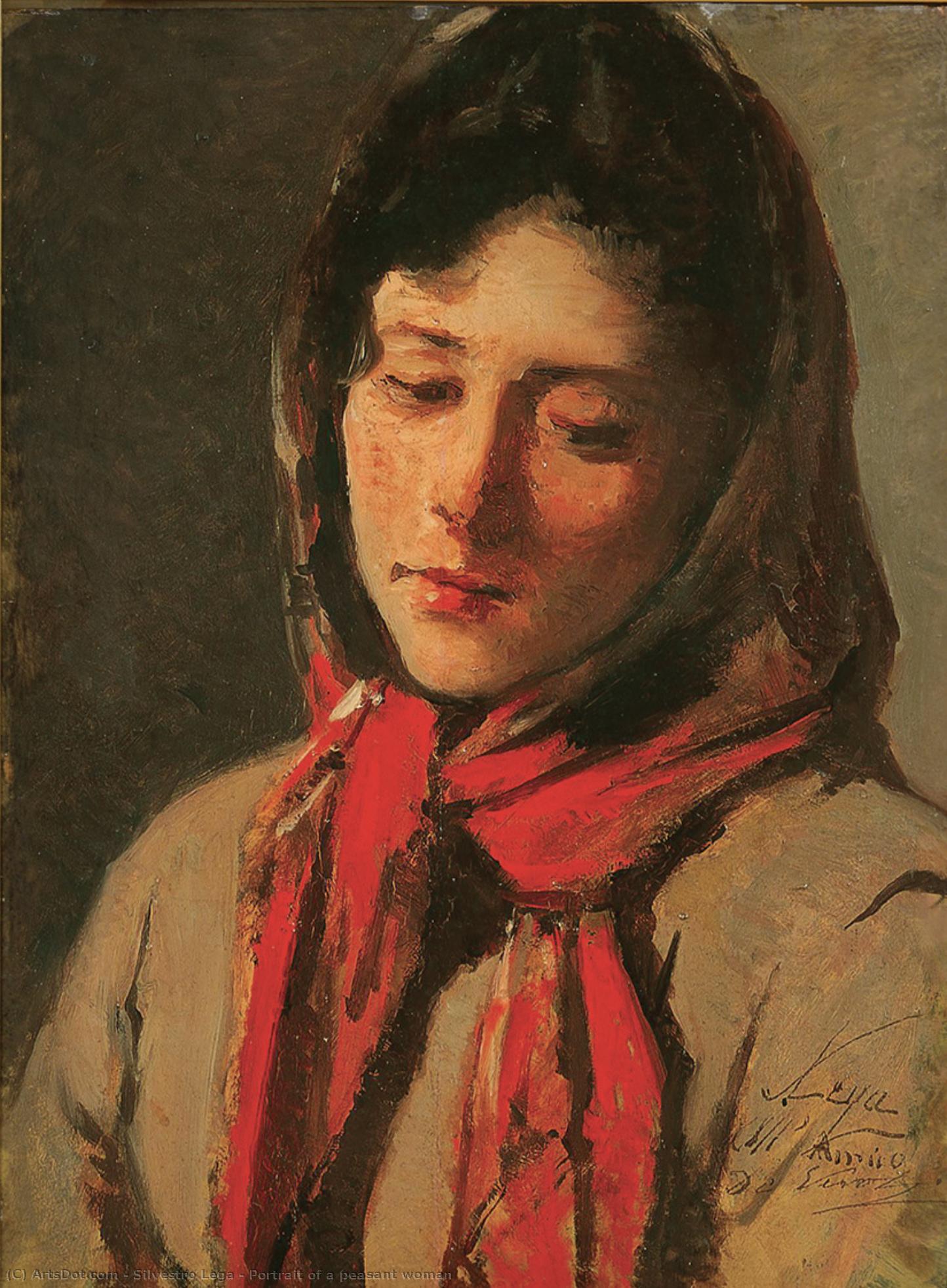Portrait Of A Peasant Woman — Silvestro Lega