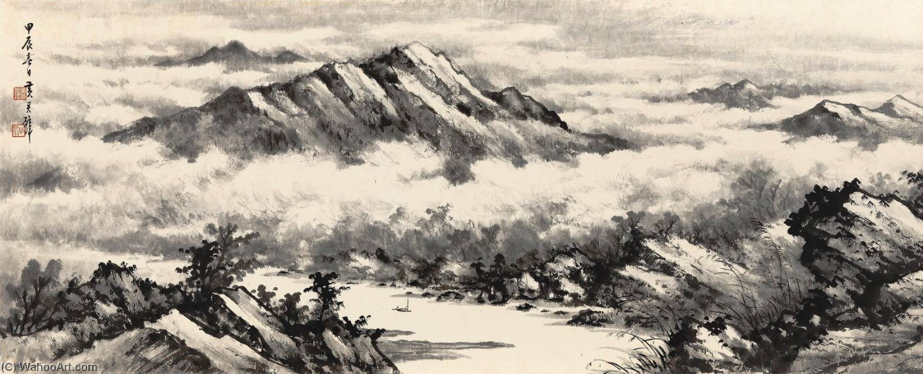 Summits Above Drifting Clouds — Huang Junbi