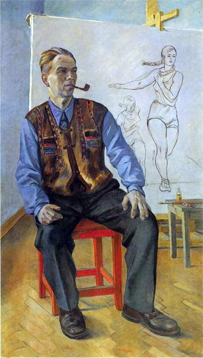 Portrait Of The Artist K.a. Vyalov — Aleksandr Deyneka
