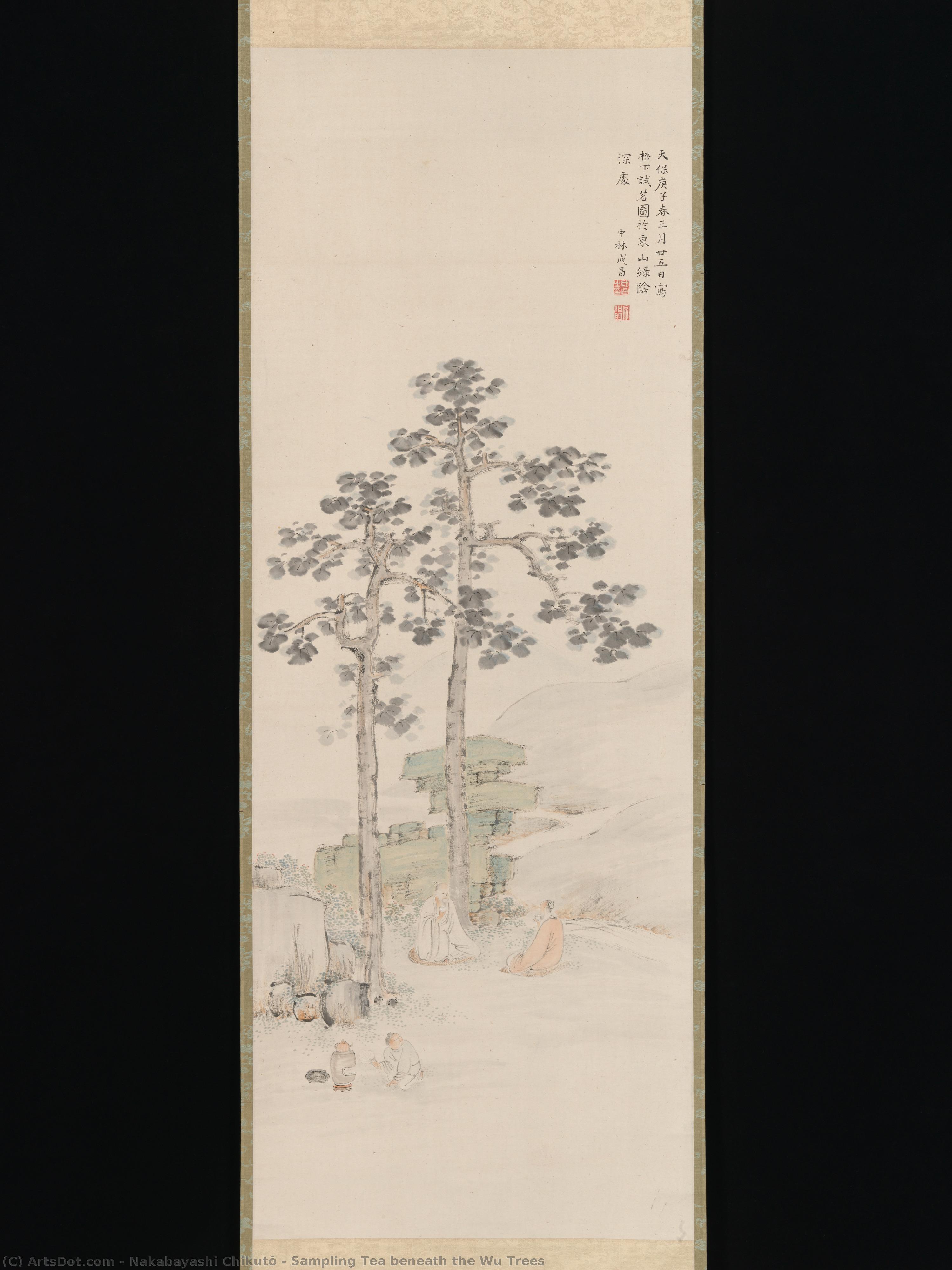 Sampling Tea Beneath The Wu Trees — Nakabayashi Chikutō