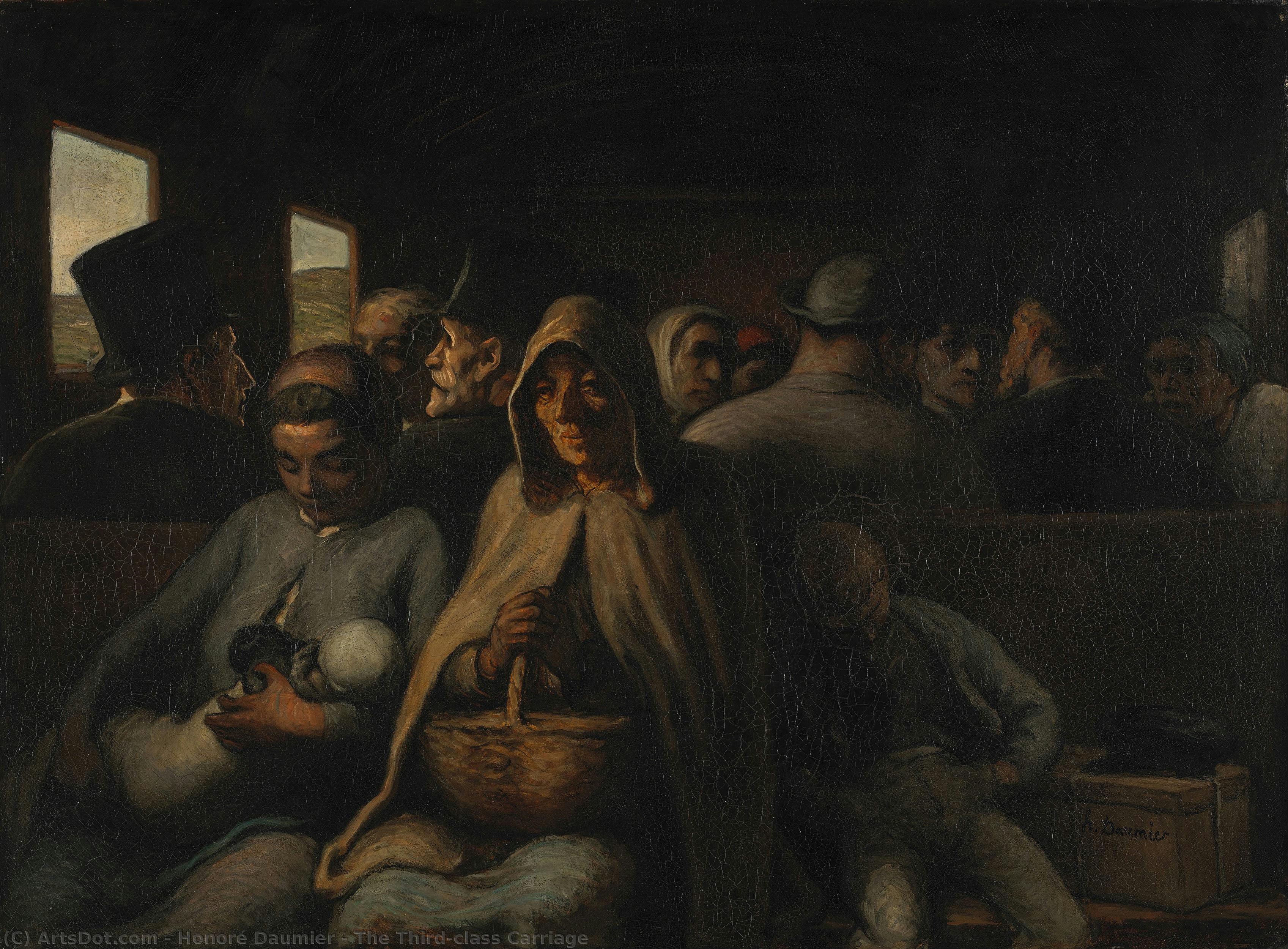 The Third-class Carriage — Honoré Daumier