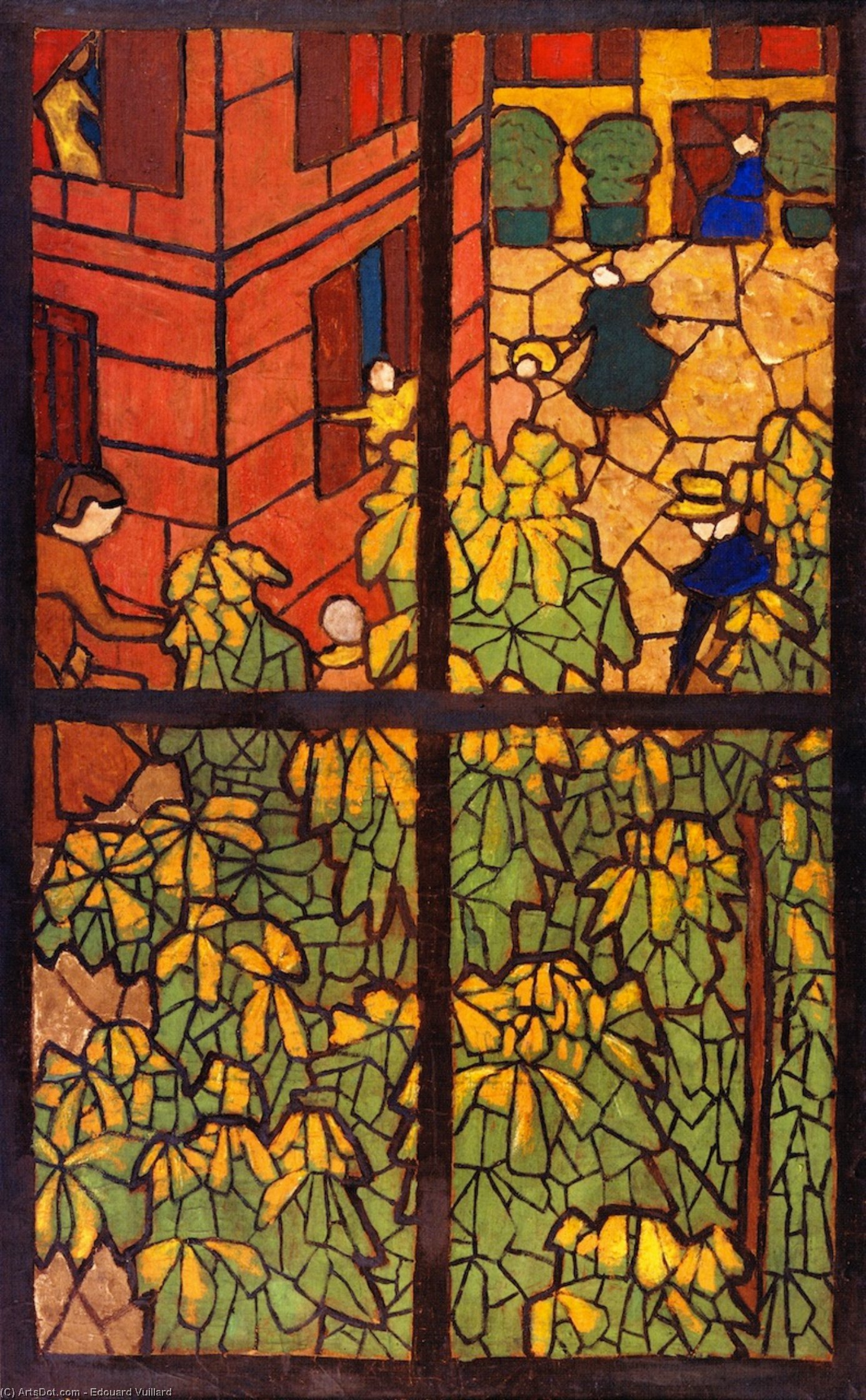 The Chestnut Trees: Project For A Stained-glass Window — Jean-édouard Vuillard