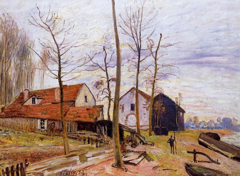The Mills Of Moret, Sunrise — Alfrēd Sislē