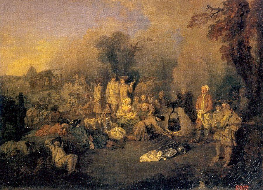 The Bivouac — Jean-antoine Watteau