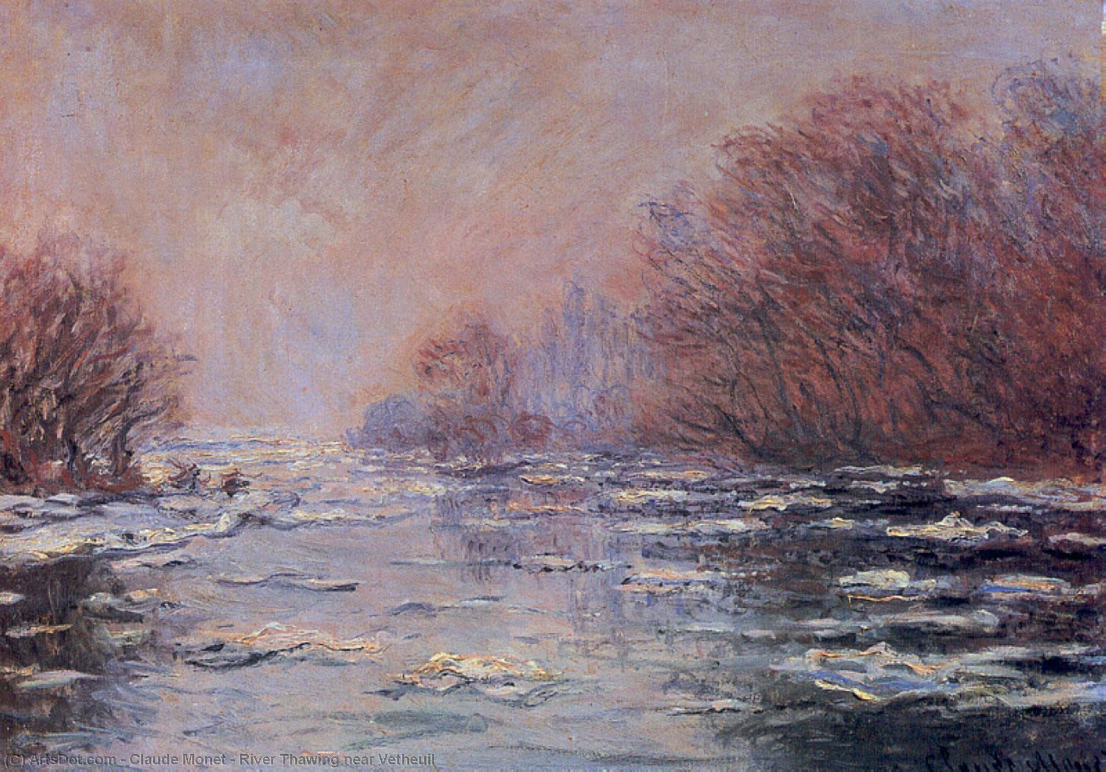 River Thawing Near Vetheuil — Claude Monet