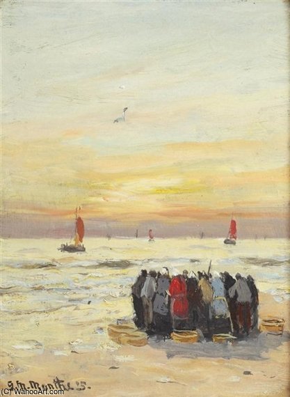 Fisherman On The Beach — Gerhard Arij Ludwig Morgenstje Munthe